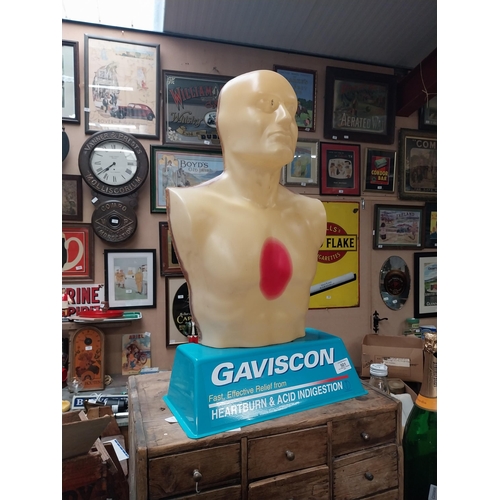 501 - 1970's Gaviscon plastic advertising figure. {59 cm H x 35 cm W x 17 cm D}.