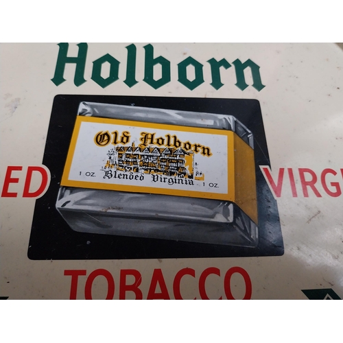 51 - Old Holborn Blended Virginia Tobacco tin plate drinks tray. {33 cm Diam.}.