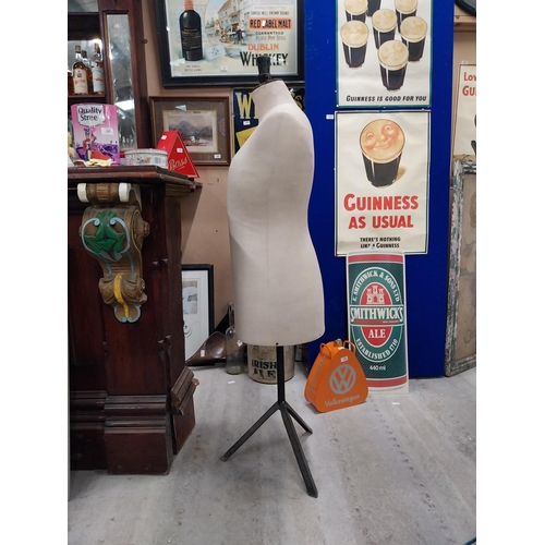 520 - 1940's shop mannequin. {154 cm H x 45 cm W x 35 cm D}.