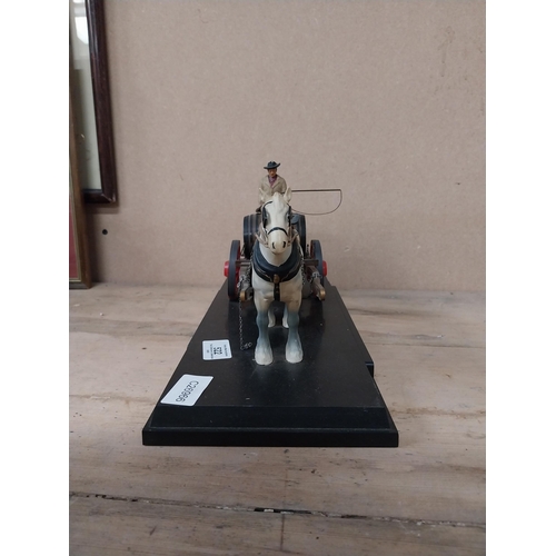 522 - Whitbreds Dray Horse and Cart advertising figure. {18 cm H x 27 cm W x 15 cm D}.