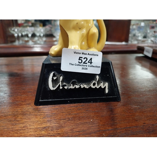 524 - 1970's Chandy plastic advertising figure. {19 cm H x 8 cm W x 8 cm D}.