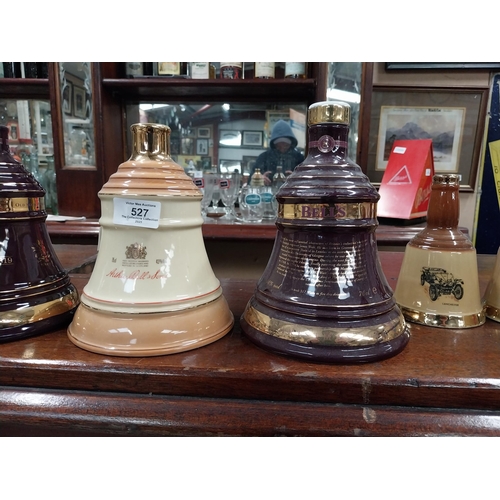 527 - Twelve Bells Scotch Whiskey ceramic advertising bells. {19 cm H x 13 cm Dia to 14 cm H x 5 cm Dia.}.