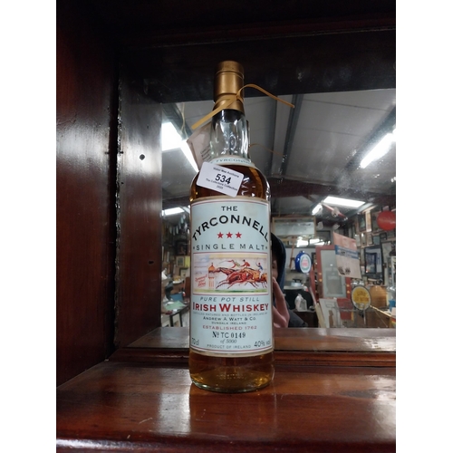 534 - A special bottling of The Tyrconnell Single Malt, distilled and matured to re-launch The Tyrconnell,... 