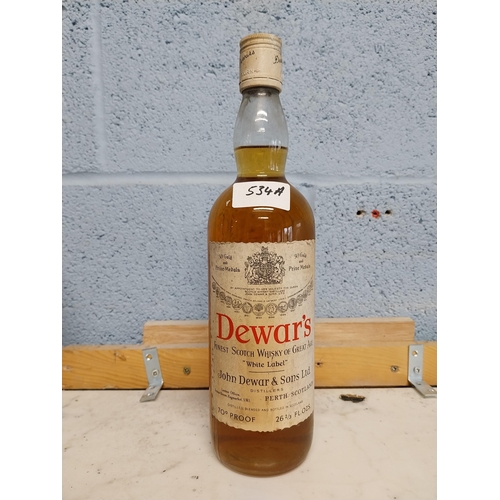 534A - Dewars Scotch Whiskey. {30 cm H x 8 cm Dia.}.