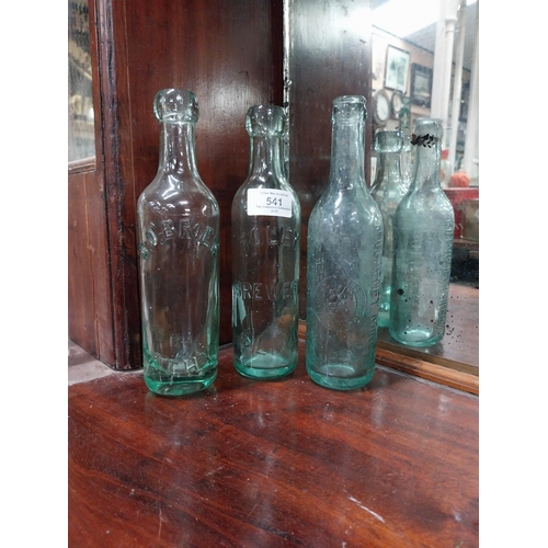 541 - Foley Sligo, S O'Brien Sligo and Killarney Mineral Water bottles. {23 cm H x 5 cm Dia.}.