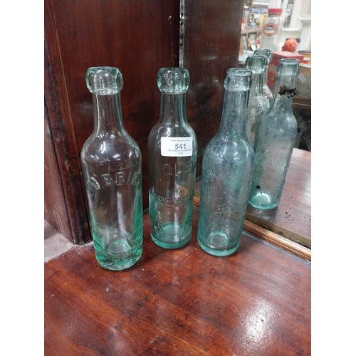 541 - Foley Sligo, S O'Brien Sligo and Killarney Mineral Water bottles. {23 cm H x 5 cm Dia.}.