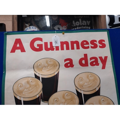 550 - A Guinness a Day Guinness is Good For You advertising poster printed by John Waddington Ltd Leeds. {... 