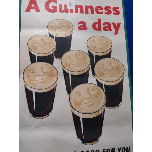 550 - A Guinness a Day Guinness is Good For You advertising poster printed by John Waddington Ltd Leeds. {... 