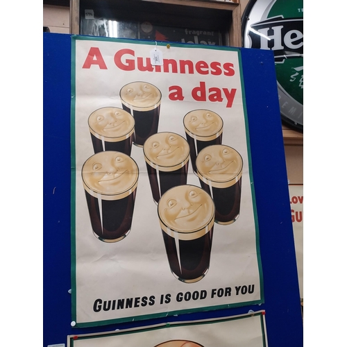 550 - A Guinness a Day Guinness is Good For You advertising poster printed by John Waddington Ltd Leeds. {... 