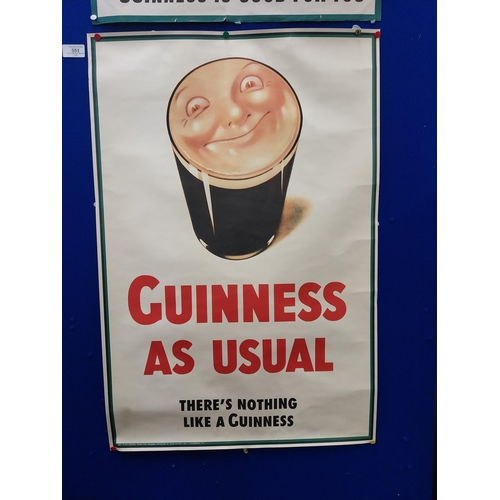 551 - Guinness As Ususal There's Nothing Like A Guinness advertising poster. {70cm H x 50 cm W}.