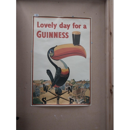 552 - Lovely Day for A Guinness Weathervane advertising poster. {76 cm H x 51 cm W}.