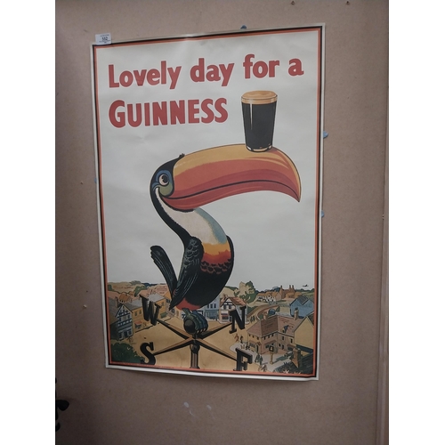 552 - Lovely Day for A Guinness Weathervane advertising poster. {76 cm H x 51 cm W}.