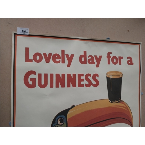 552 - Lovely Day for A Guinness Weathervane advertising poster. {76 cm H x 51 cm W}.