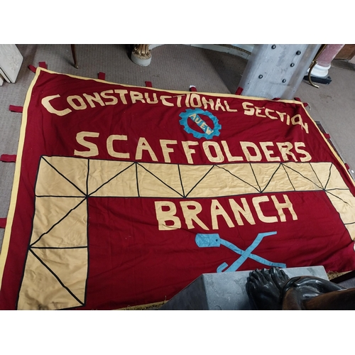 555A - Constructional Section Scaffolders Branch banner. {175 cm H x 255 cm W}.