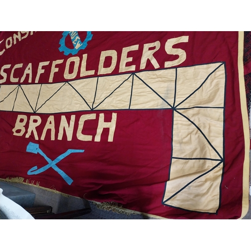 555A - Constructional Section Scaffolders Branch banner. {175 cm H x 255 cm W}.