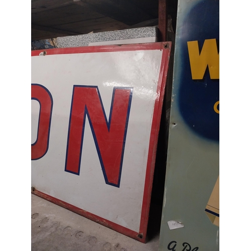 559 - Original Station enamel advertising sign. {60 cm H x 200 cm W}