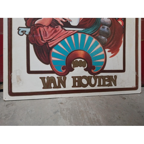 561 - Van Houten Chocolat cardboard advertising showcard. {56 cm x 46 cm W}.