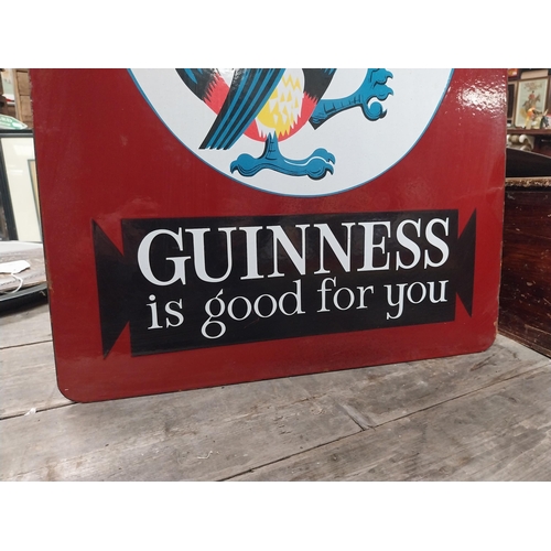 576 - Guinness Is Good For You double sided enamel advertising sign. {62 cm H x 40 cm W}.