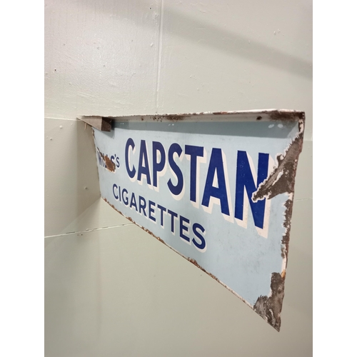 599A - Wills's  Capstan double sided enamel sign  H 23cm x W 4cm x D 62cm. NOT AVAILABLE TO VIEW IN PERSON.