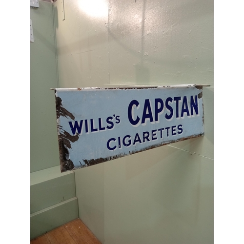 599A - Wills's  Capstan double sided enamel sign  H 23cm x W 4cm x D 62cm. NOT AVAILABLE TO VIEW IN PERSON.