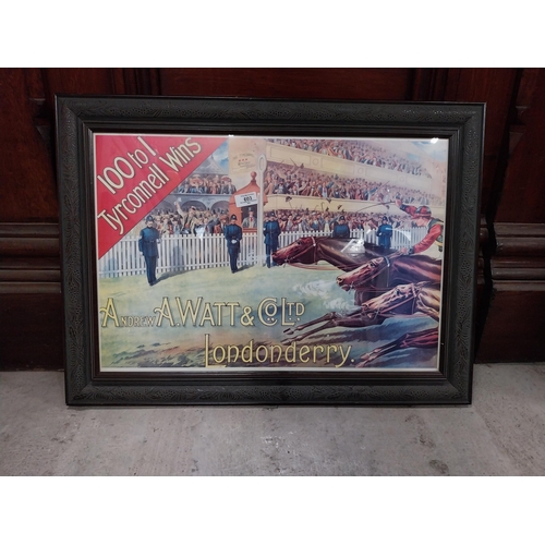 603 - Tyrconnell Irish Whiskey framed print. {54 cm H x 74 cm W}.