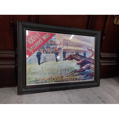 603 - Tyrconnell Irish Whiskey framed print. {54 cm H x 74 cm W}.