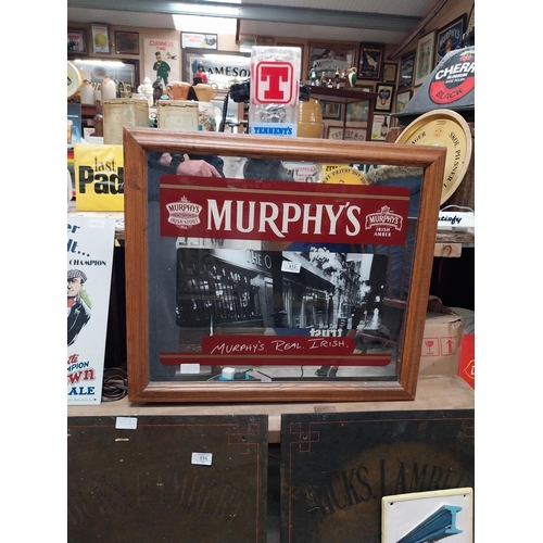 613 - Murphy's Irish Stout light up advertising box. {64 cm W}.