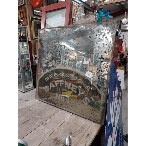 621 - 1950's Gaffney's No 1 advertising bar mirror. {70 cm H x 73 cm W}.