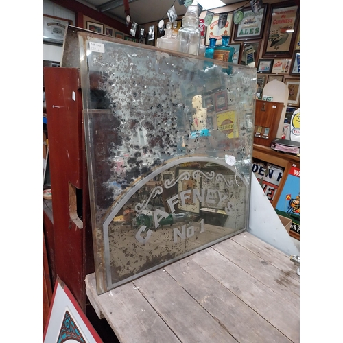 621 - 1950's Gaffney's No 1 advertising bar mirror. {70 cm H x 73 cm W}.