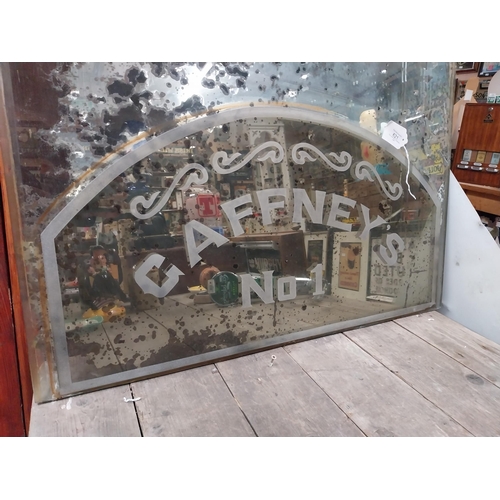 621 - 1950's Gaffney's No 1 advertising bar mirror. {70 cm H x 73 cm W}.