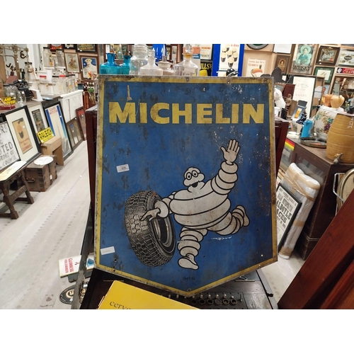 626 - 1960's Aluminium Michelin Man advertising sign. {78 cm H x 62 cm D}