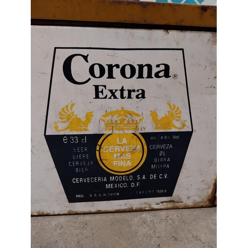 627 - Corona Extra Lager cool box. {42 cm H x 42 cm W x 46 cm W}.