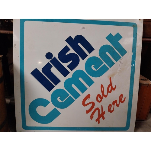 628 - Irish Cement Sold Here alloy advertising sign. {92 cm H x 92 cm W}.