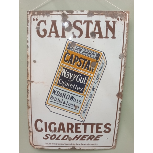 636A - Wills's Capstan Navy Cut cigarettes enamel sign  H 90cm x W 60cm . NOT AVAILABLE TO VIEW IN PERSON.