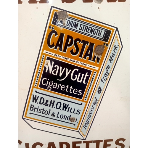 636A - Wills's Capstan Navy Cut cigarettes enamel sign  H 90cm x W 60cm . NOT AVAILABLE TO VIEW IN PERSON.