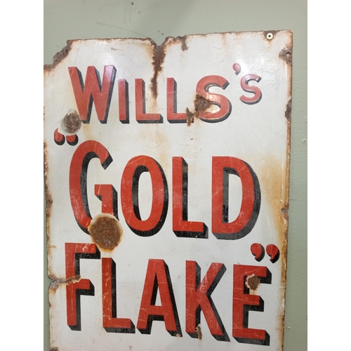 637A - Wills's Gold Flake enamel sign. H 92cm x W 46cm. NOT AVAILABLE TO VIEW IN PERSON.