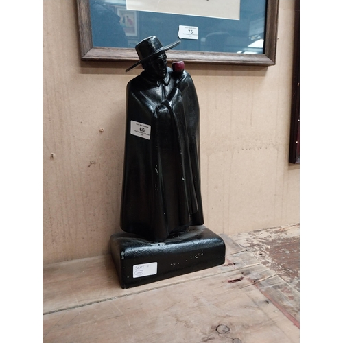 66 - Sandeman Port alloy advertising figure. {38 cm H x 18 cm W  x 11 cm D}.