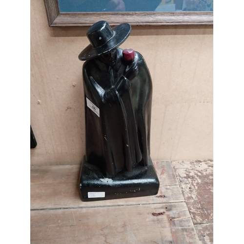 66 - Sandeman Port alloy advertising figure. {38 cm H x 18 cm W  x 11 cm D}.