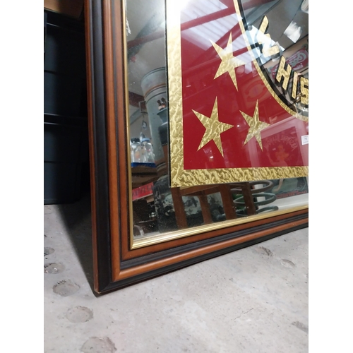 715 - Framed John Jameson Whiskey advertising mirror {106cm H x 106cm W}