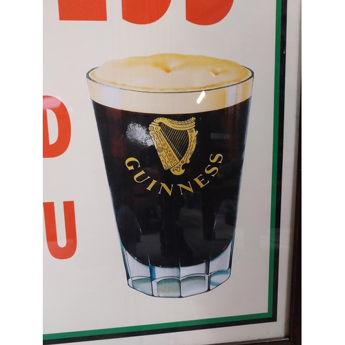 728 - Guinness is Good For You framed advertising print. {73 cm H x 89 cm W}.