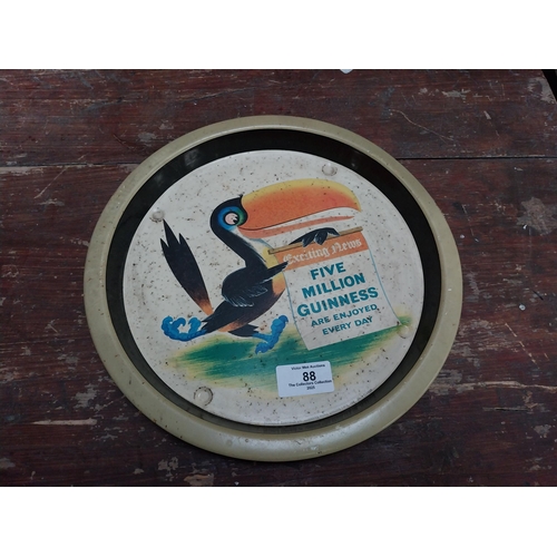 88 - Exciting times five million Guinness are enjoyed every day tin plate advertising tray. {3 cm H x 27 ... 