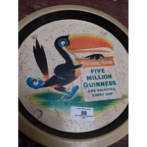 88 - Exciting times five million Guinness are enjoyed every day tin plate advertising tray. {3 cm H x 27 ... 