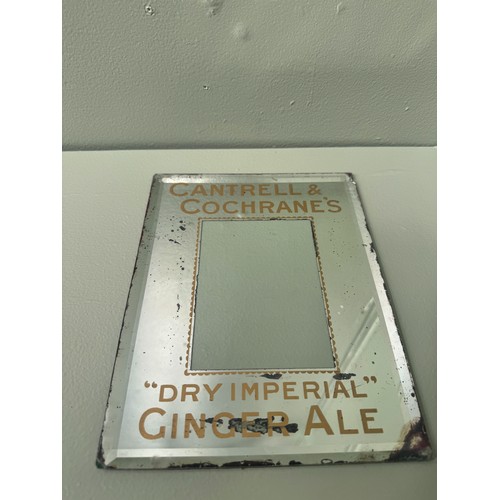 200 - Cantrell and Cochranes Imperial Dry Ginge Ale advertising mirror. H 23cm x W 18cm. NOT AVAILABLE TO ... 