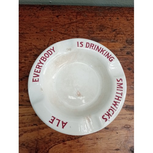 248A - Smithwicks Arklow pottery ceramic ashtray  D 13cm. NOT AVAILABLE TO VIEW IN PERSON.