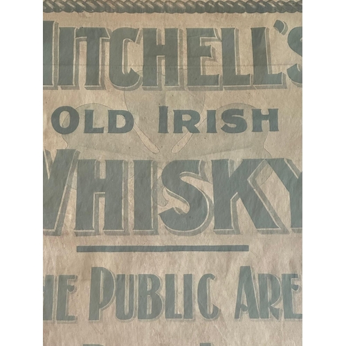 10A - Original early 1900's Mitchell's Old Irish Whiskey  