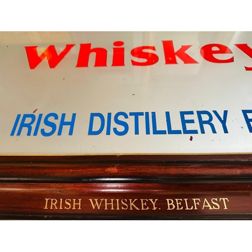 50A - Original 1920's Mitchell's Old  Irish Whiskey Royal Irish Distillery Belfast. Reverse painted bevell... 