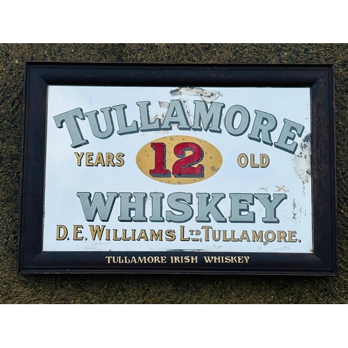 600A - Original early 1900, Tullamore Whiskey 12yrs Old D.E.Williams Ltd Tullamore. Reverse painted adverti... 