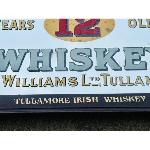 600A - Original early 1900, Tullamore Whiskey 12yrs Old D.E.Williams Ltd Tullamore. Reverse painted adverti... 