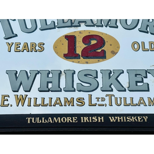 600A - Original early 1900, Tullamore Whiskey 12yrs Old D.E.Williams Ltd Tullamore. Reverse painted adverti... 