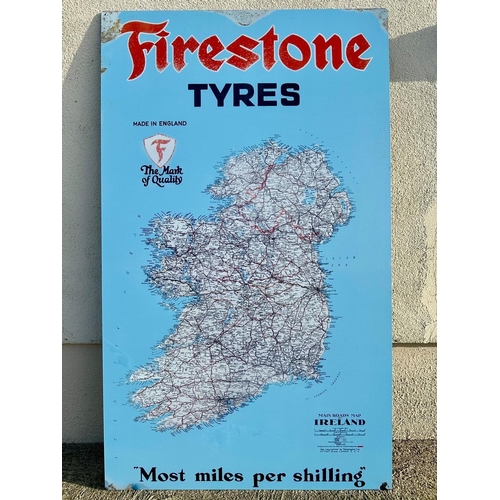 Firestone Tyres Map Of Ireland pictorial advertising sign. {124cm H x ...